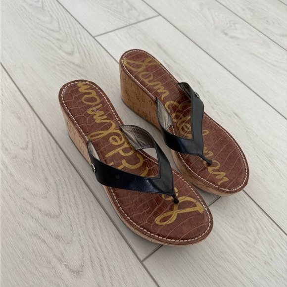 Sam Edelman Block Sandal Black - Picture 1 of 4